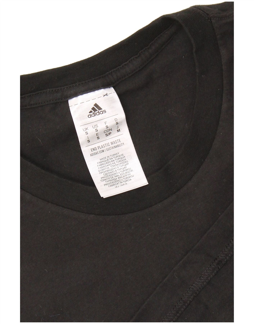 Adidas Mens Graphic T-Shirt Top Small Black Cotton