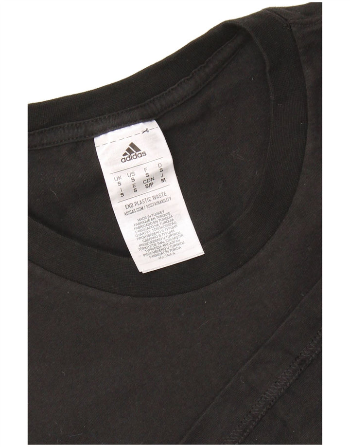 Adidas Mens Graphic T-Shirt Top Small Black Cotton