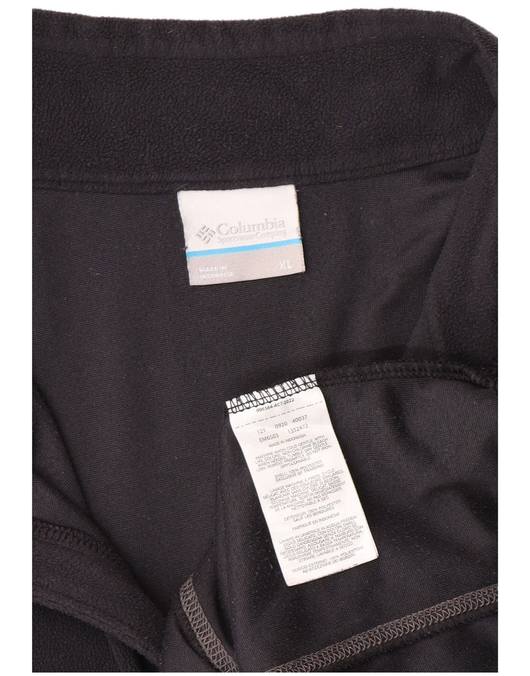 COLUMBIA Mens Zip Neck Fleece Jumper XL Grey Polyester