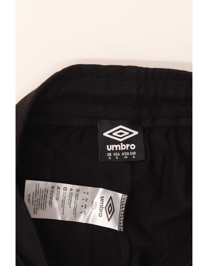 Umbro Mens Sport Shorts Small Black Cotton
