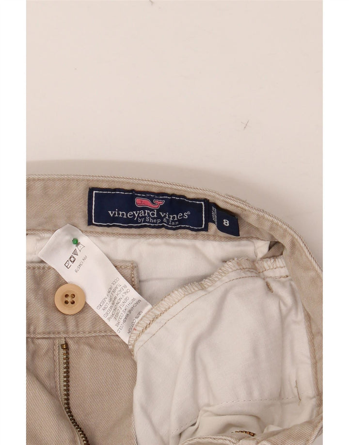 VINEYARD VINES Boys Straight Chino Trousers 7-8 Years W24 L22 Beige Cotton