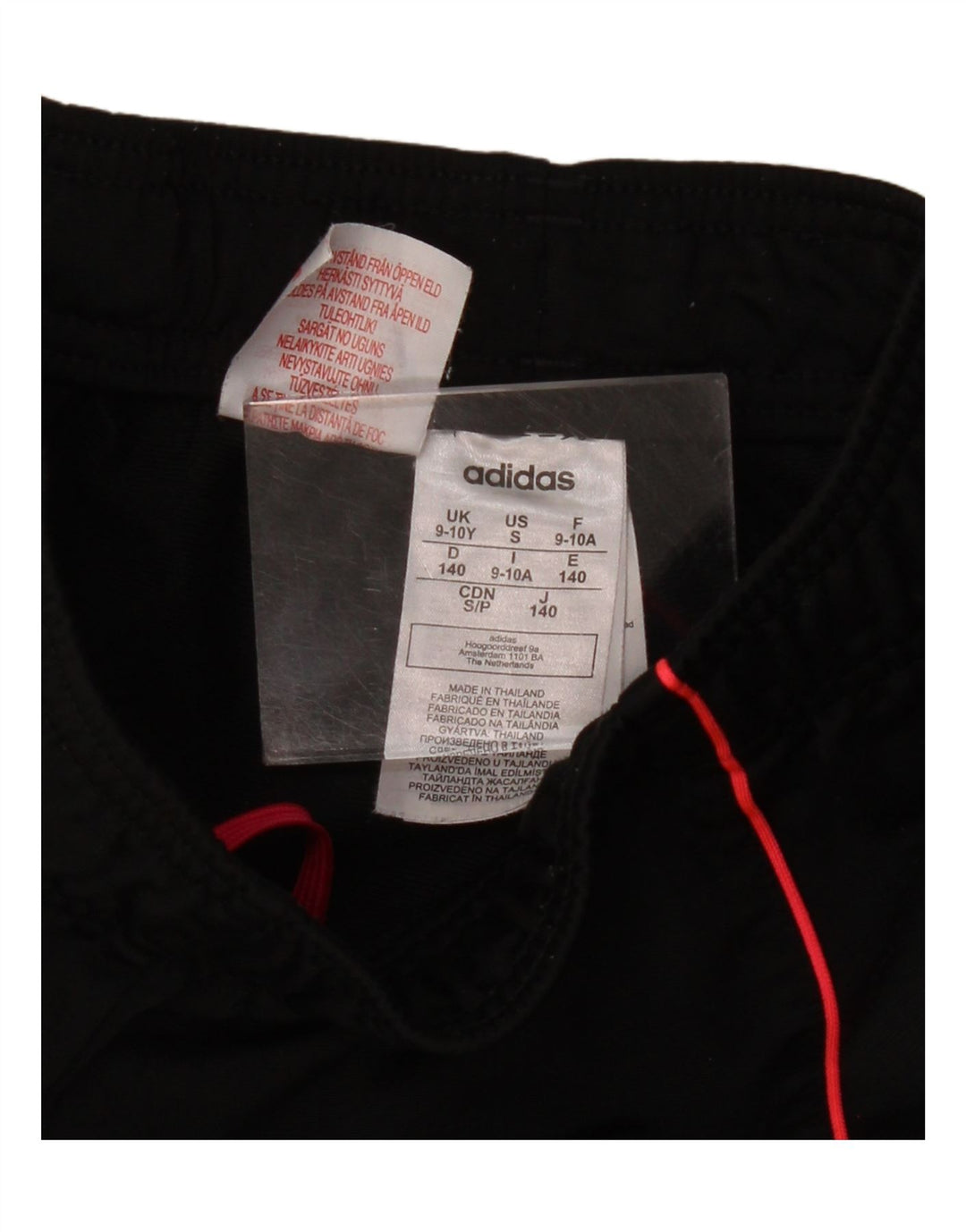 ADIDAS Girls Tracksuit Trousers Joggers 9-10 Years Black Polyester