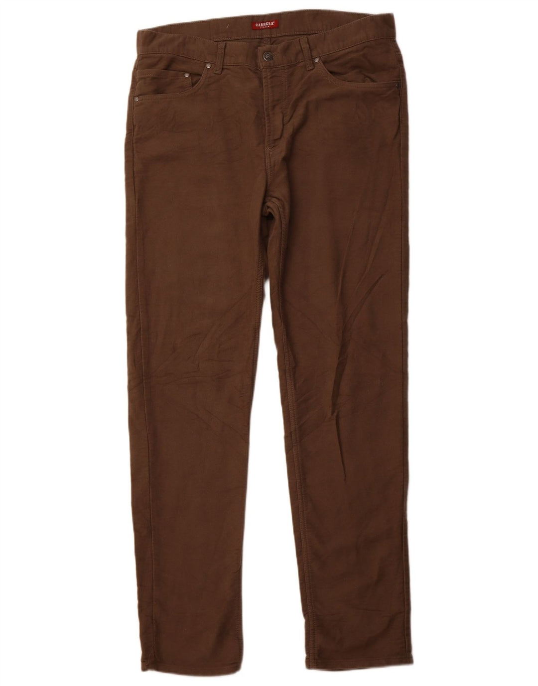 CARRERA Womens Regular Casual Trousers W36 L32 Brown Cotton