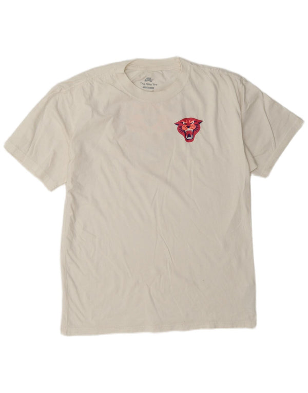 Nike Mens SB Panther Loose Fit Graphic T-Shirt Top Small White Cotton