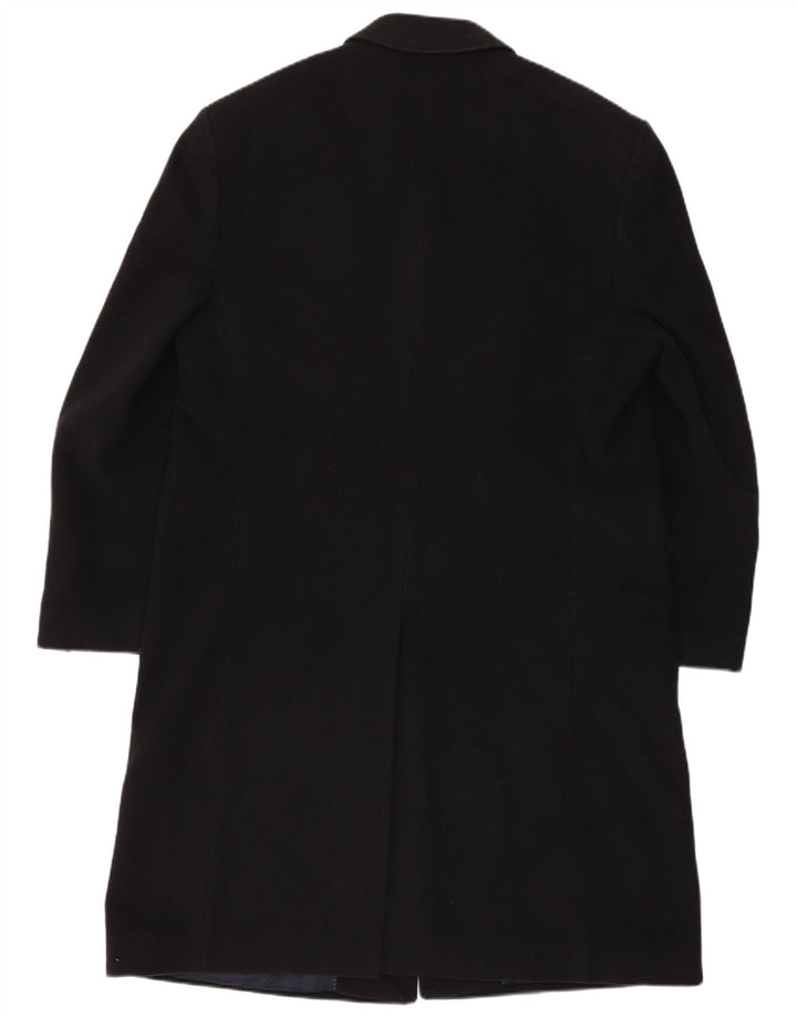 BROOK TAVERNER Mens Overcoat UK 42 XL Black Wool