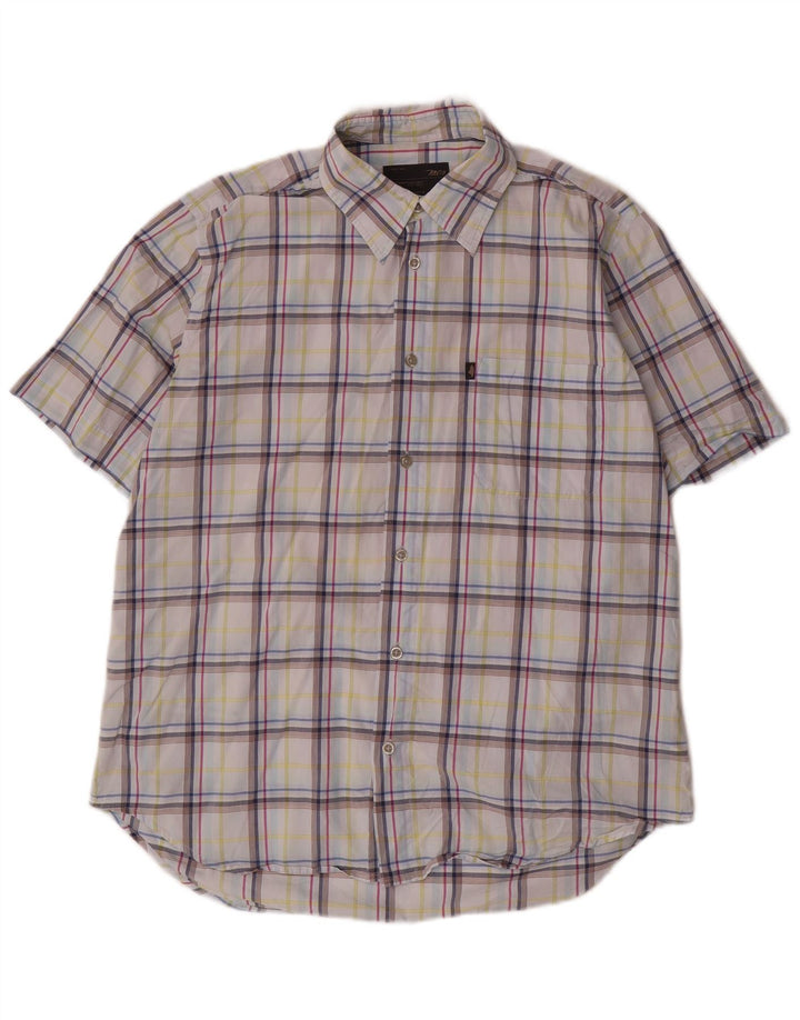 Marlboro Classics Mens Short Sleeve Shirt Large Multicoloured Check Cotton