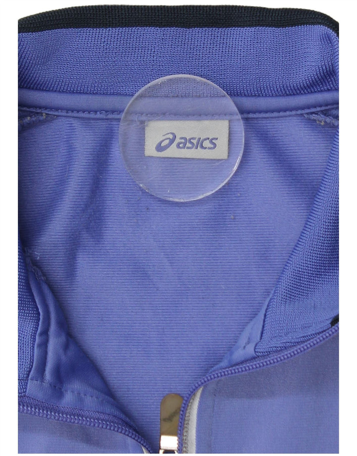 Asics Womens Tracksuit Top Jacket UK 12 Medium Purple Polyester