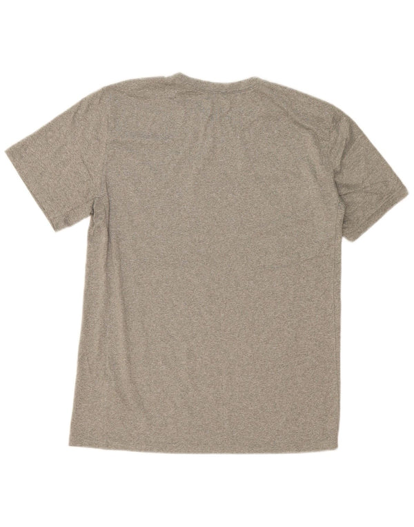 Nike Mens Dri Fit Graphic T-Shirt Top Medium Grey Polyester