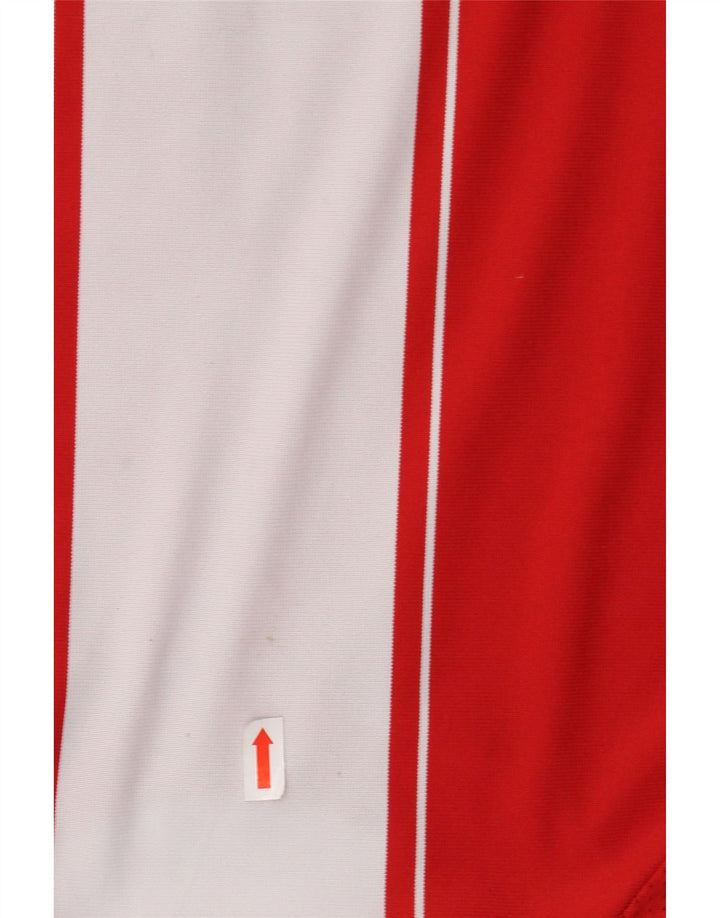 ADIDAS Boys FC Bayern Munchen Graphic T-Shirt Top 15-16 Years Red Striped