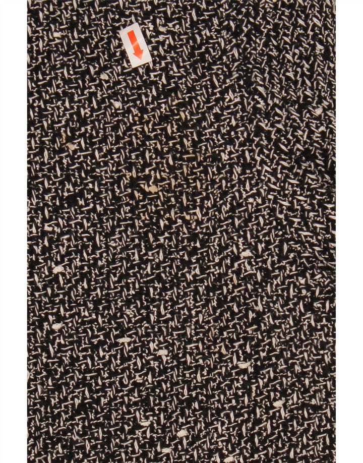 ZARA Womens Oversized Crop Blazer Jacket UK 18 XL Black Flecked