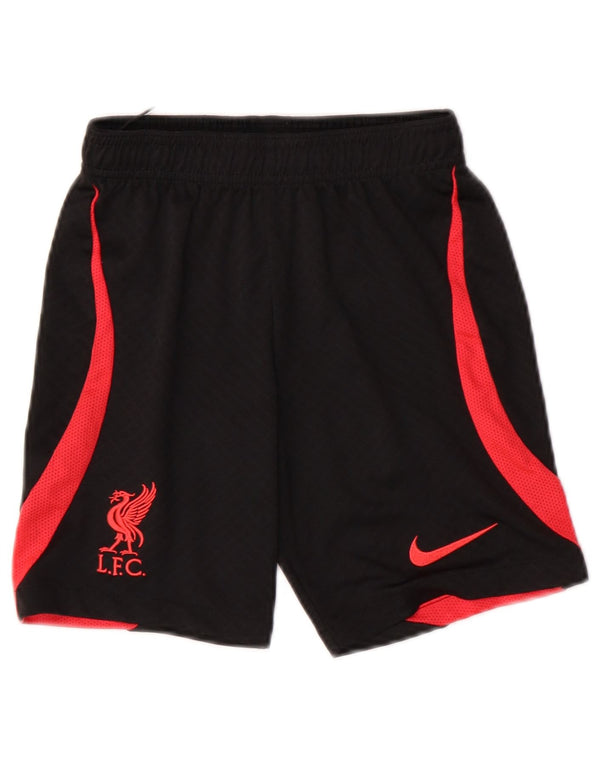 NIKE Boys Liverpool Slim Fit Sport Shorts 6-7 Years XS Black Colourblock