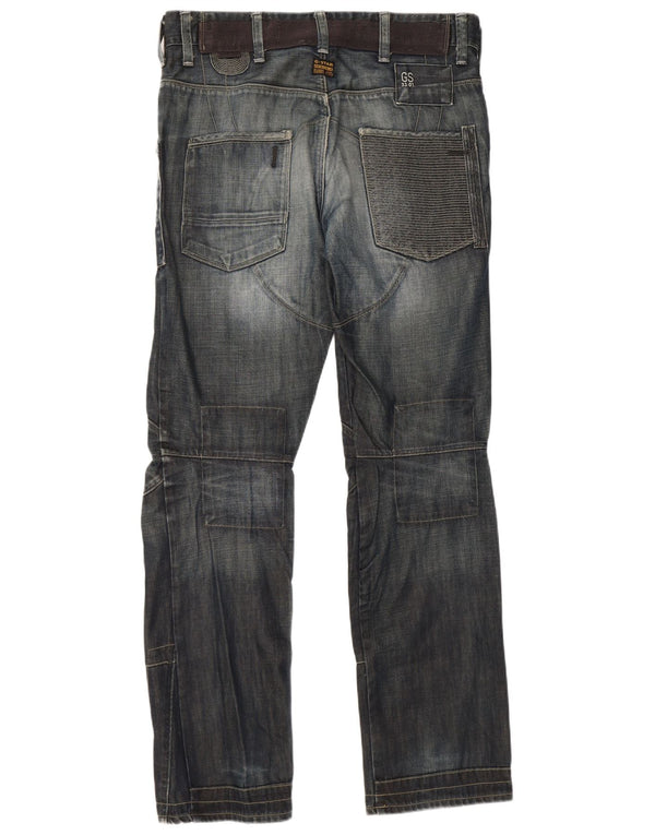 G-Star Mens 3301 Straight Jeans W34 L34 Blue Cotton