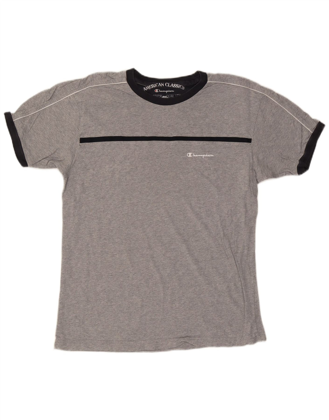 Champion Mens T-Shirt Top Large Grey