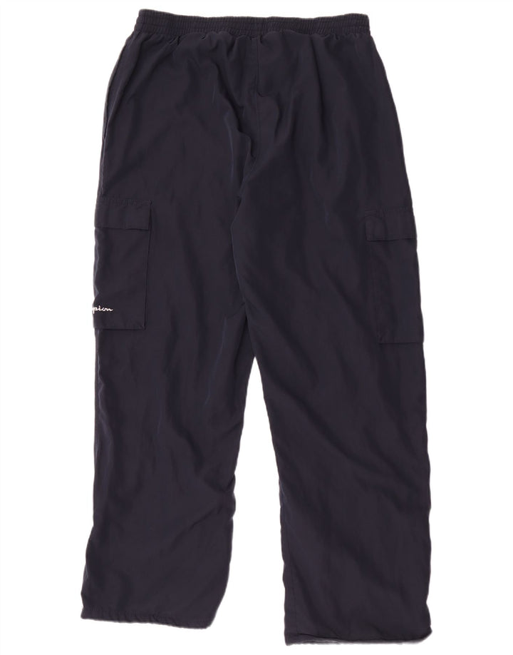 Champion Mens Cargo Windbreaker Trousers Large Navy Blue