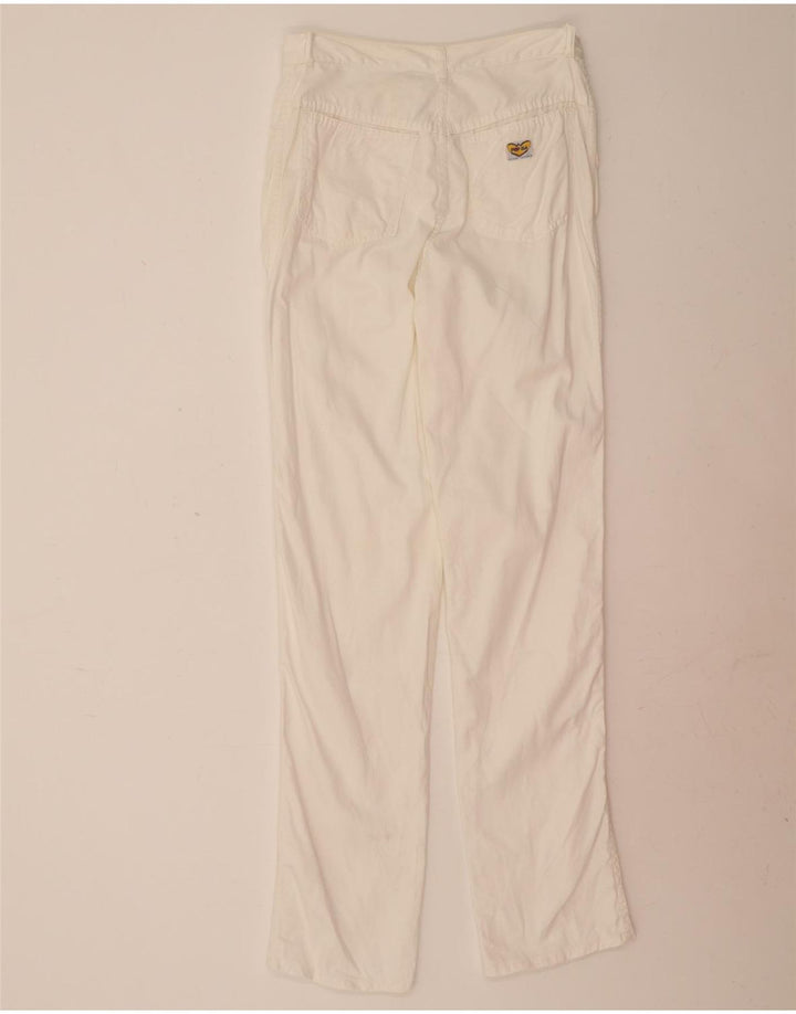 POP 84 Womens Straight Casual Trousers W32 L34 White Vintage POP 84 and Second-Hand POP 84 from Messina Hembry 