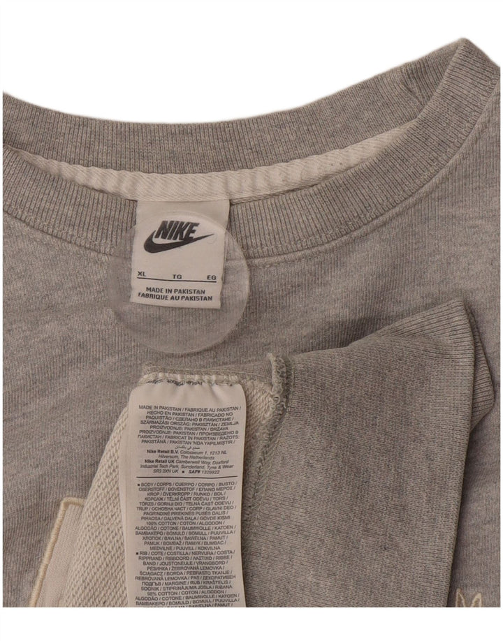 Nike Mens Graphic Sweatshirt Jumper XL Grey Cotton