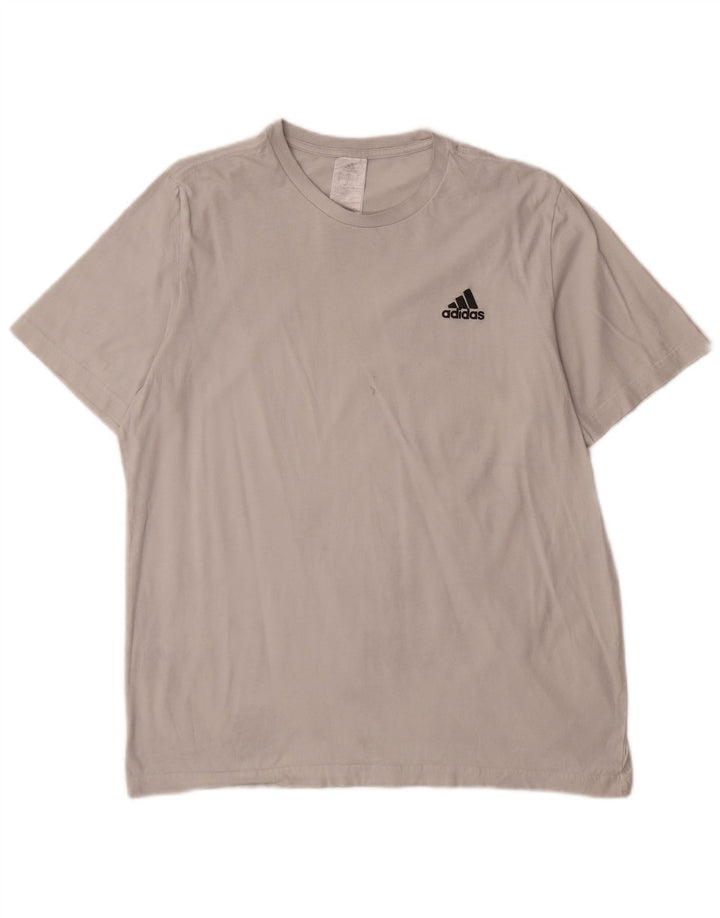 Adidas Mens T-Shirt Top Large White Cotton