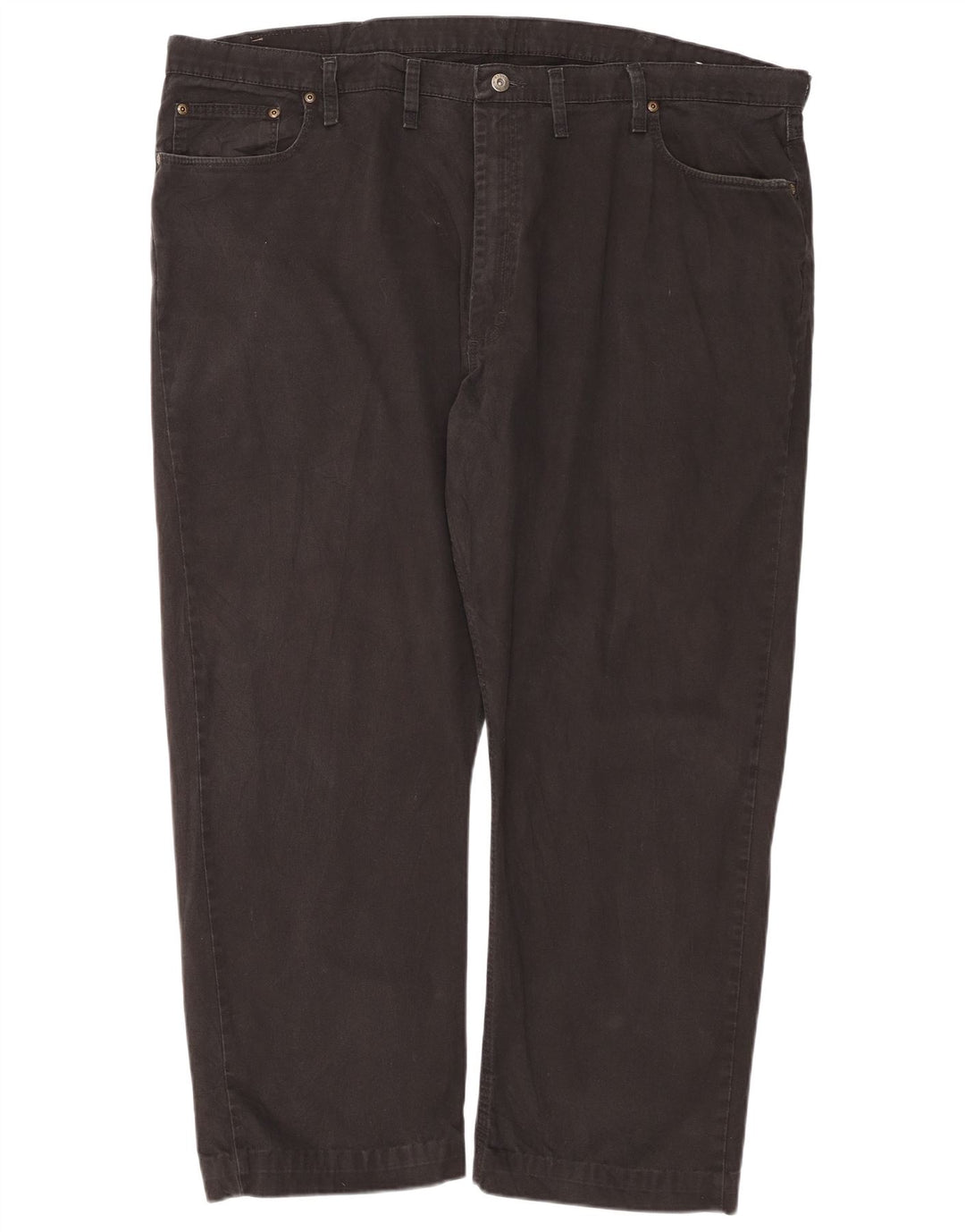 WRANGLER Mens Straight Jeans W46 L30 Black Cotton