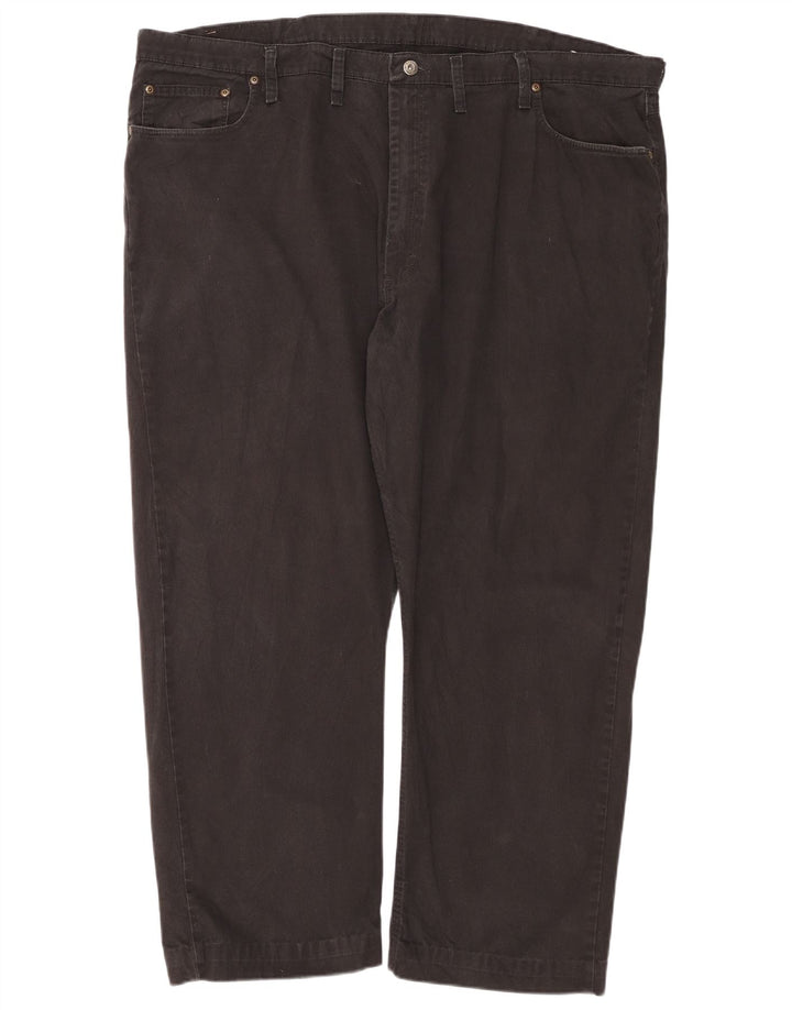 WRANGLER Mens Straight Jeans W46 L30 Black Cotton