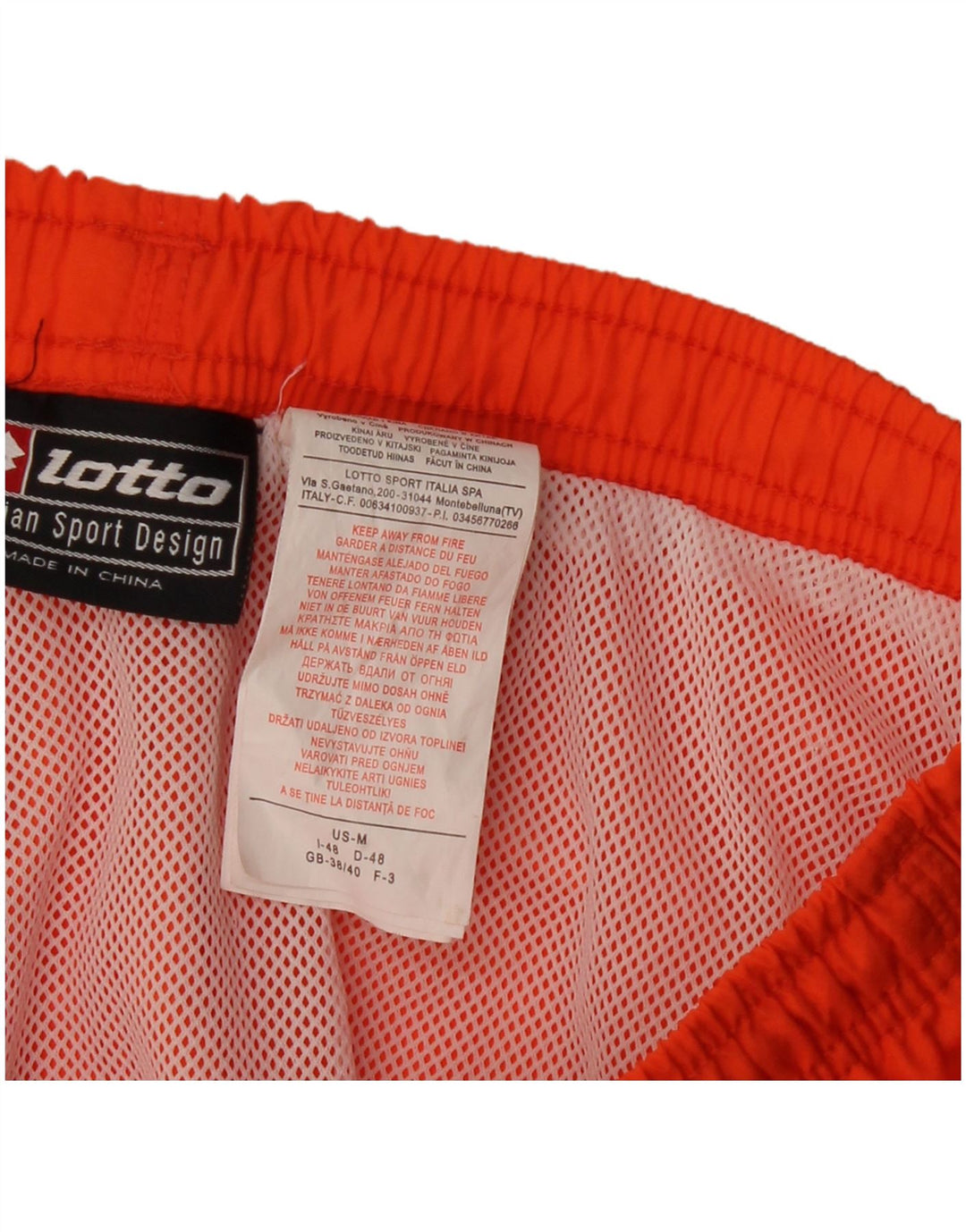 Lotto Mens Swimming Shorts UK 38/40 Medium Orange Polyamide