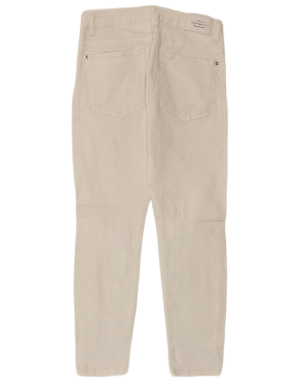 Zara Mens Distressed Cropped Jeans EU 40 Medium W31 L25 White Cotton