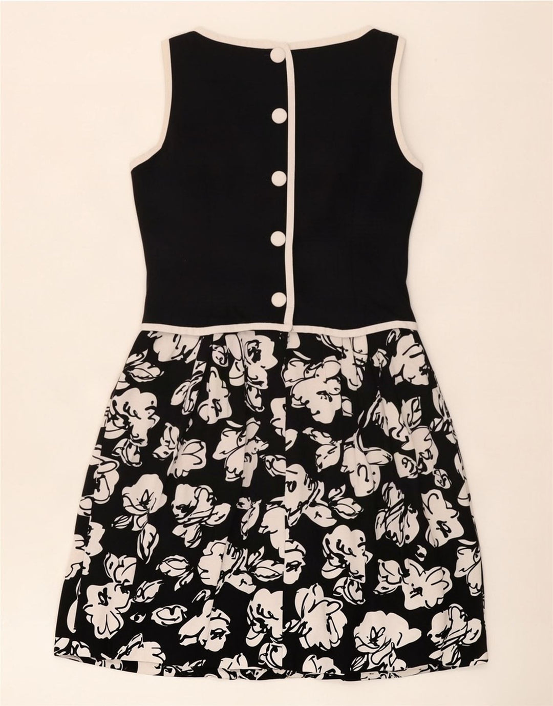 Luisa Spagnoli Womens Sleeveless Basic Dress IT 46 Large Black Floral