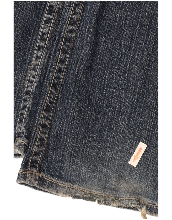 BKE Mens Derek Bootcut Jeans W36 L31 Navy Blue Cotton
