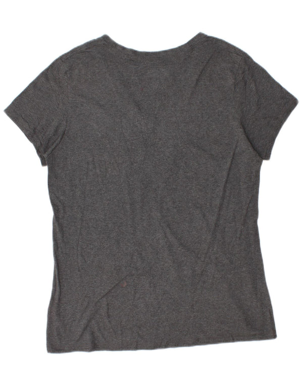 NFL Womens Philadelphia Eagles Graphic T-Shirt Top UK 18 XL Grey Flecked