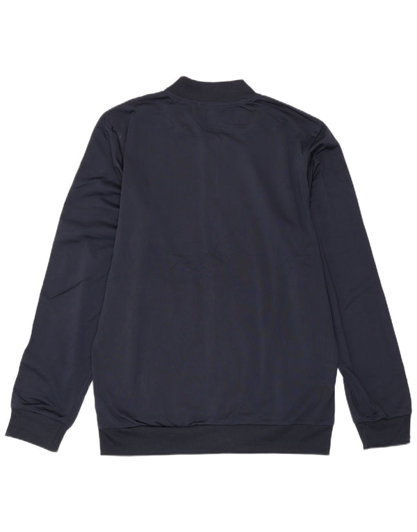 ADIDAS Mens Tracksuit Top Jacket Medium Navy Blue Polyester