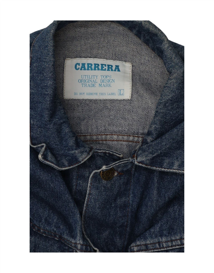 CARRERA Mens Denim Jacket UK 40 Large Blue