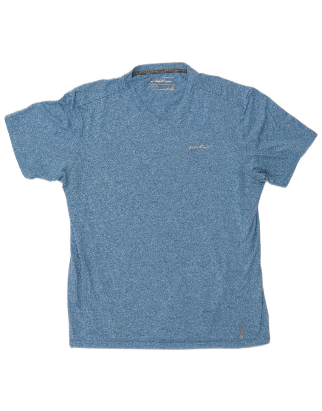 EDDIE BAUER Mens T-Shirt Top Medium Blue Flecked Polyester