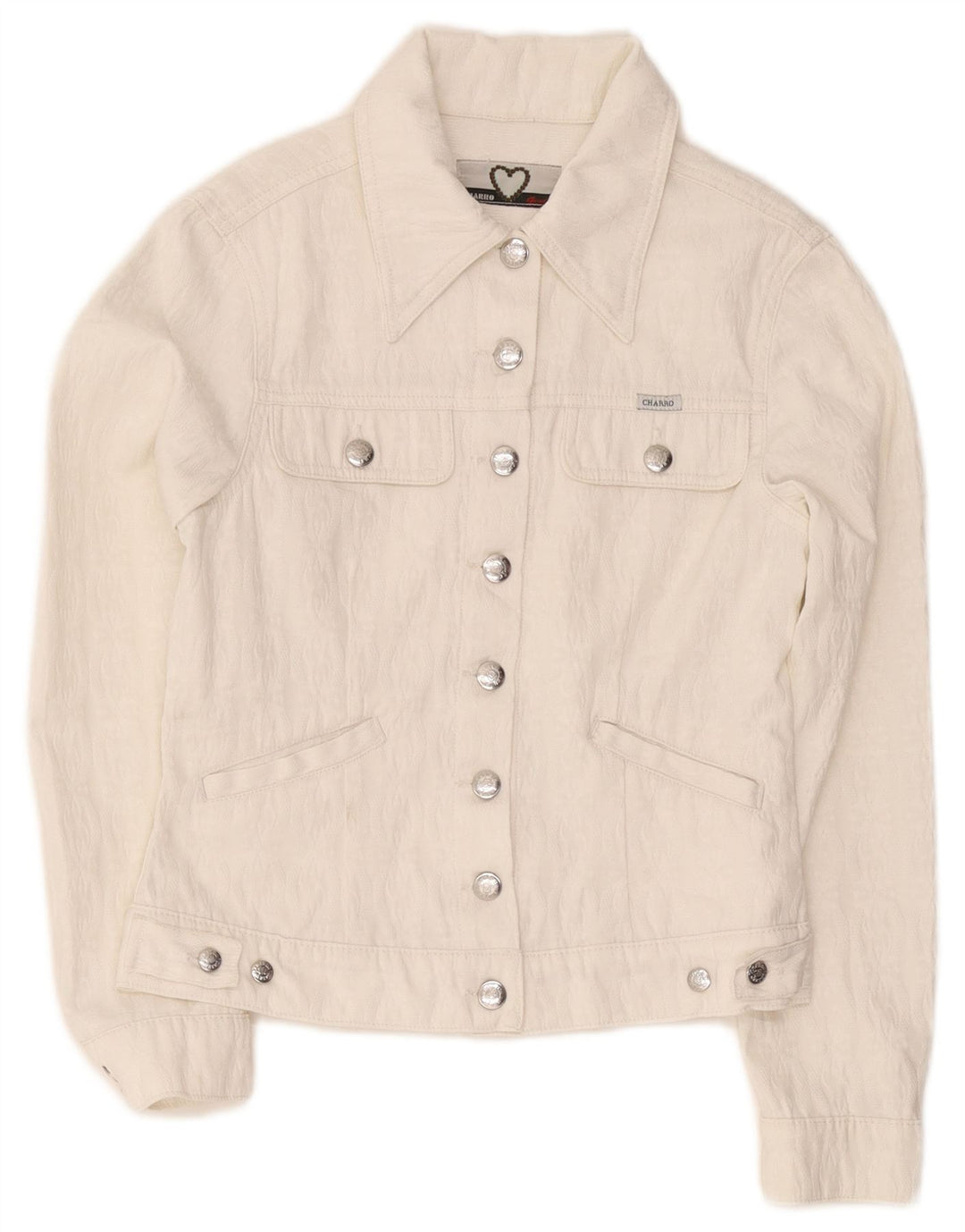Charro Girls Utility Jacket 10-11 Years Medium White Polyester
