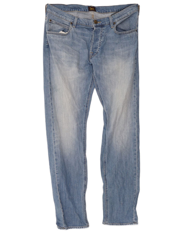 Lee Mens Daren Straight Jeans W34 L32 Blue Cotton