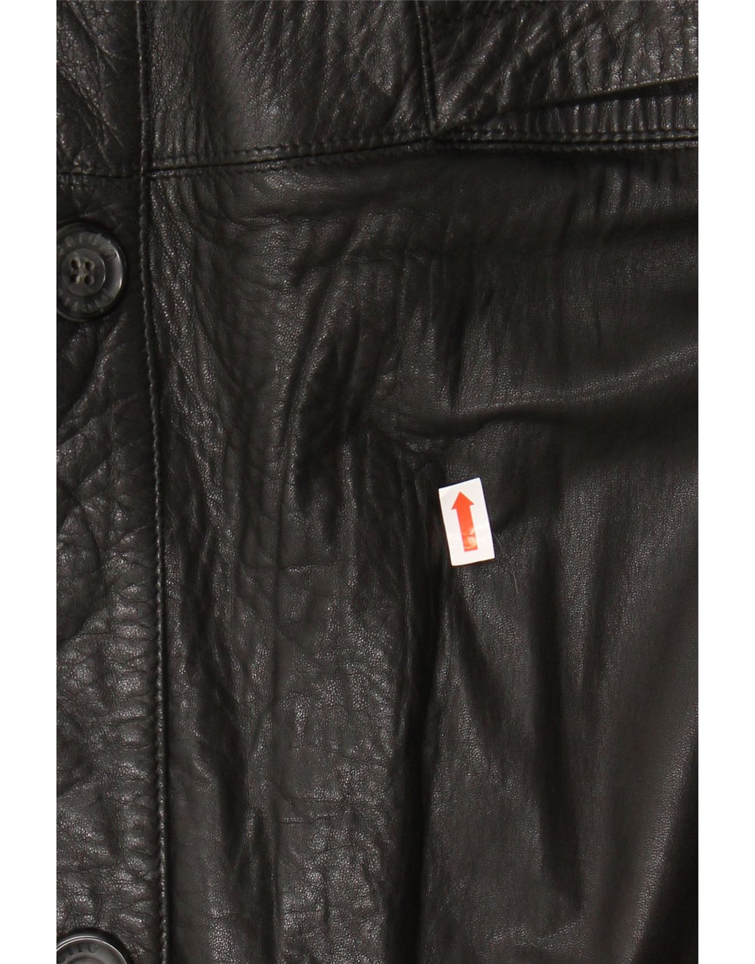 PIERRE CARDIN Mens Leather Jacket IT 58 4XL Black Leather