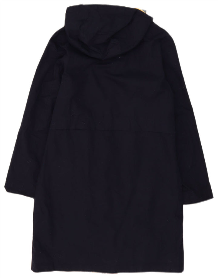 Boden Womens Hooded Parka Jacket UK 8 Small Navy Blue Colourblock Polyester
