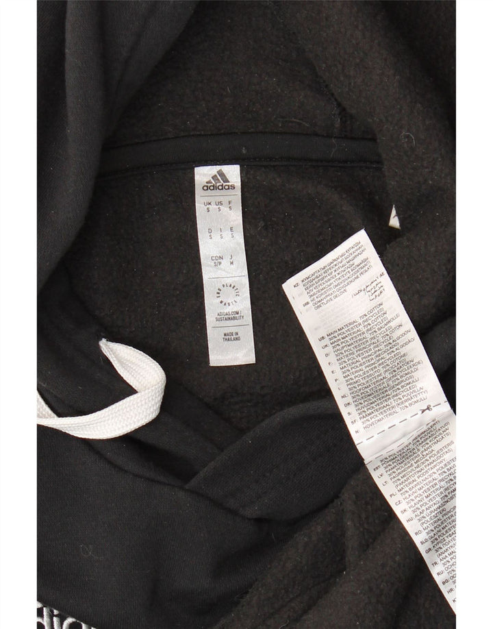 ADIDAS Mens Hoodie Jumper Small Black Cotton