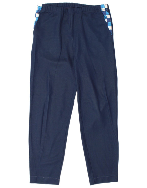 Diadora Mens Tracksuit Trousers Large Navy Blue Geometric