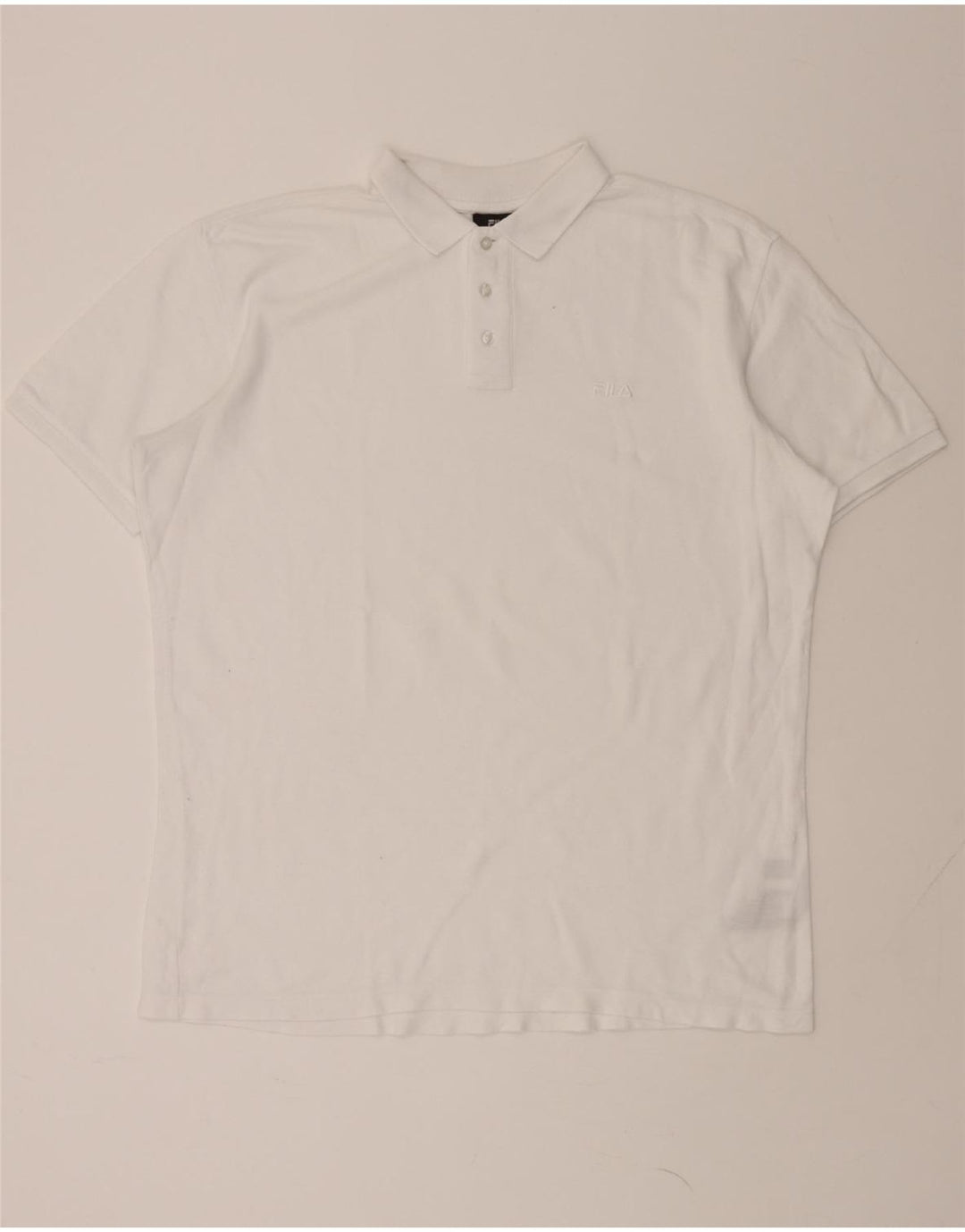 FILA Mens Polo Shirt XL White Cotton Vintage Fila and Second-Hand Fila from Messina Hembry 