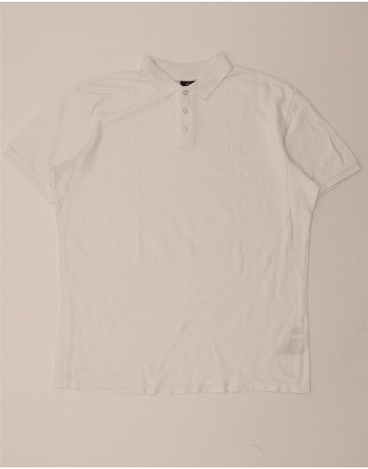 FILA Mens Polo Shirt XL White Cotton Vintage Fila and Second-Hand Fila from Messina Hembry 
