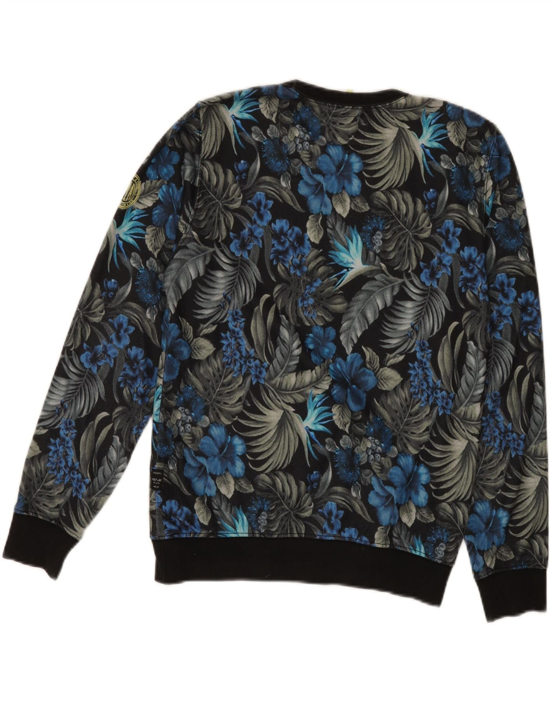 REPLAY Womens Sweatshirt Jumper UK 10 Small Multicoloured Floral Polyester Vintage Replay and Second-Hand Replay from Messina Hembry 