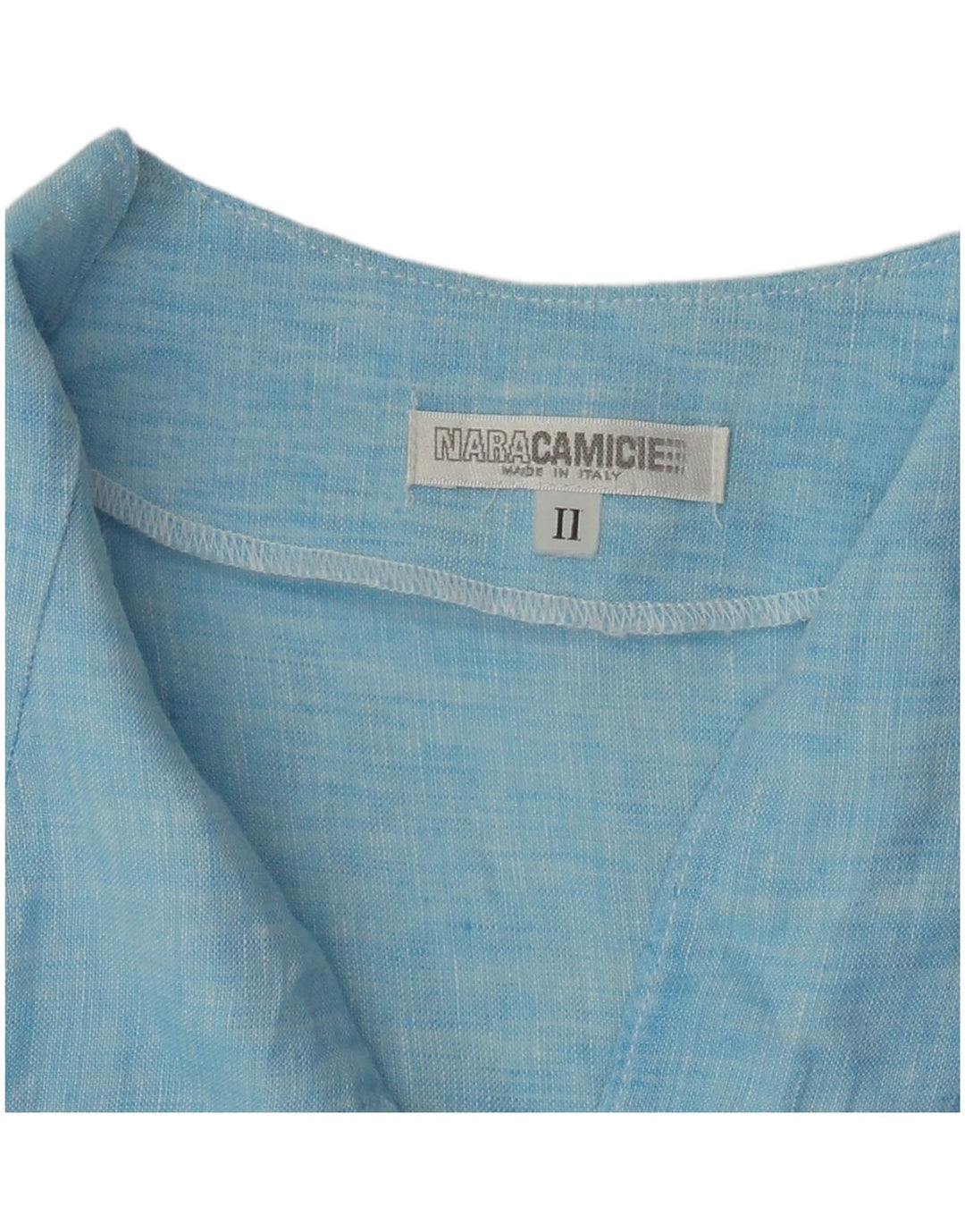 Naracamicee Womens 3/4 Sleeve Shirt UK 12 Medium Blue