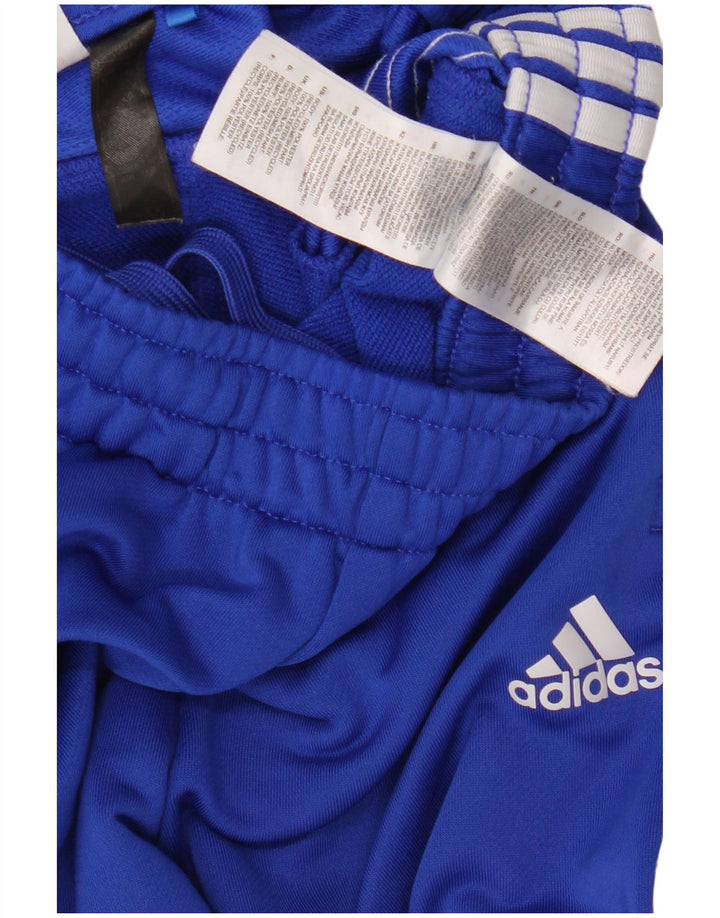 ADIDAS Boys Aeroready Tracksuit Trousers 9-10 Years Blue Polyester