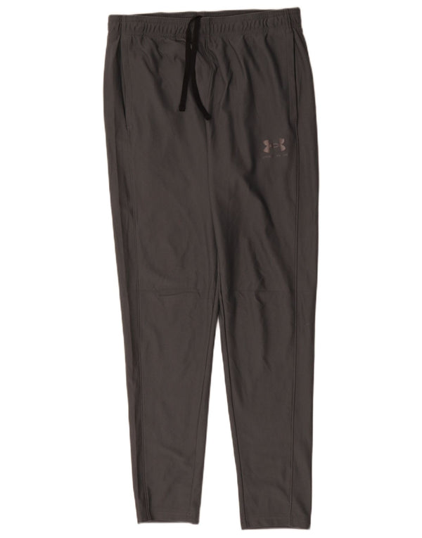 Under Armour Mens Fitted Tracksuit Trousers Medium Grey Polyester
