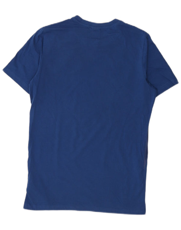 Puma Mens Red Bull Graphic T-Shirt Top Small Blue Geometric Cotton