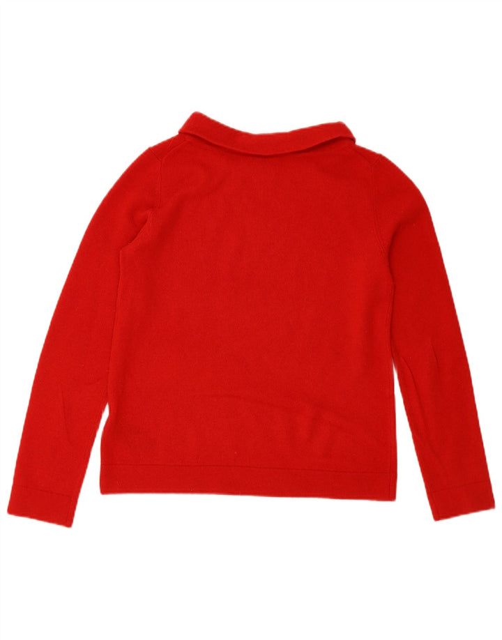 HOBBS Womens Roll Neck Jumper Sweater UK 10 Small Red Wool