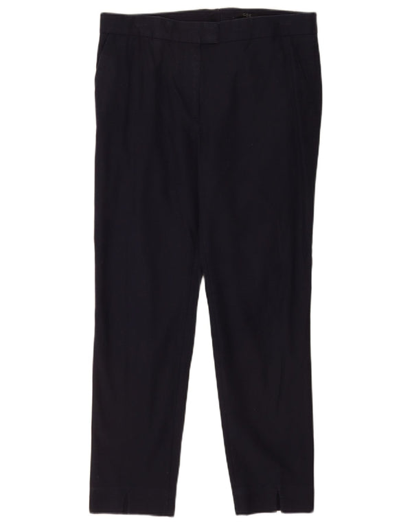 Cos Womens Straight Suit Trousers EU 38 Medium W32 L26 Navy Blue Cotton