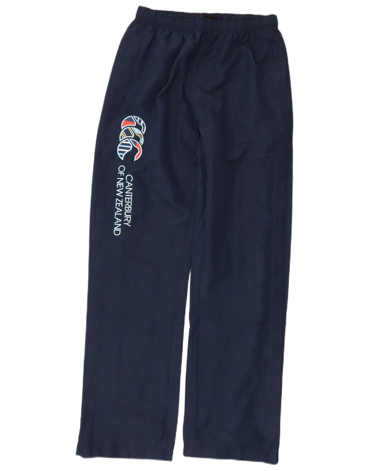 CANTERBURY Mens Graphic Tracksuit Trousers Small  Navy Blue Polyester