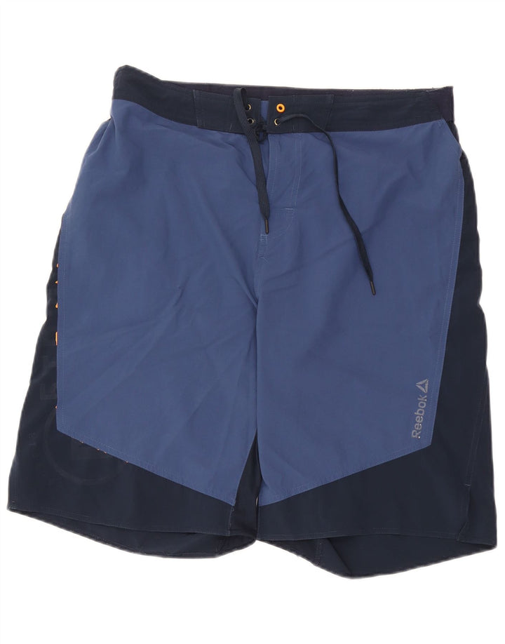 Reebok Mens Swimming Shorts XL Navy Blue Colourblock Polyester