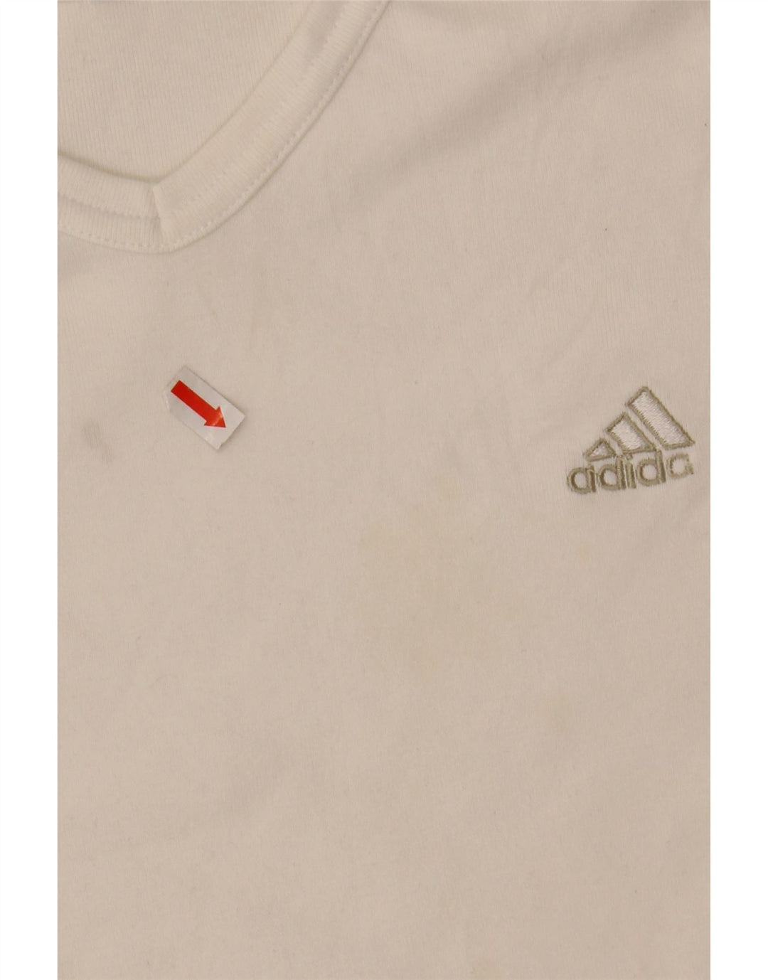 ADIDAS Womens T-Shirt Top UK 14 Medium White Cotton