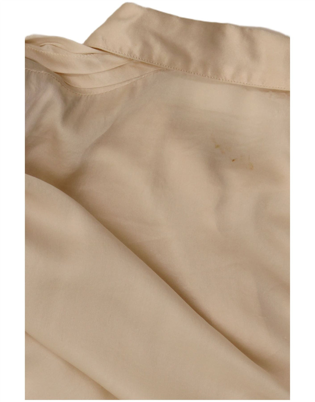 Vintage Womens Shirt Blouse IT 46 Large Beige Silk
